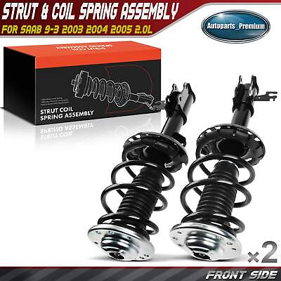 #ad 2x Front Strut Shock amp; Coil Spring Assembly for Saab 9 3 2003 2004 2005 L4 2.0L $188.99