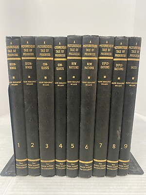 #ad A Picturesque Tale of Progress 1 9 Volume Book Set 1947 Complete Set Rare $74.99