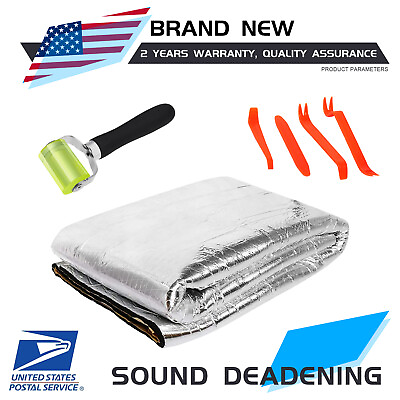 #ad 1M x 2.4M Heat Sound Proofing Carpet Floor Mat Trunk Noise Insulation Deadener $37.16