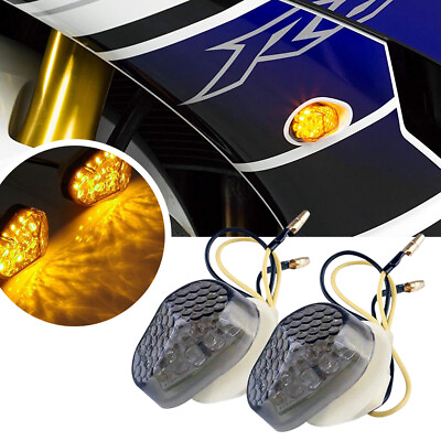 #ad 1 pair Turn Signal Light Smoke Flush Mount LED Blinker fit Yamaha YZF R1 R6 R6S $7.49