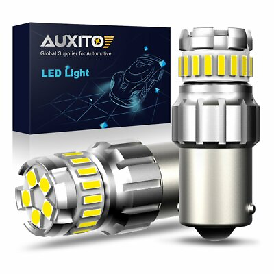 #ad 2x AUXITO 1156 LED Reverse Light Canbus Backup Bulb 6500K White Parking DRL Lamp $11.01