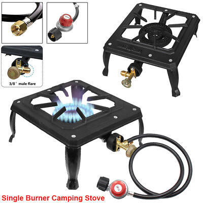 #ad Single Burner Camping Stove Cast Iron Propane Gas LPG Outdoor BBQ Cooker $39.99