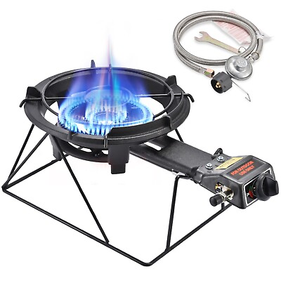 #ad 30000 BTU Camping Outdoor Propane Burner Gas Stove Wok Cooker $77.85