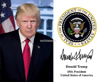 President Donald Trump 45th President Portrait 8 x 10 Photo Picture Photograph $9.99