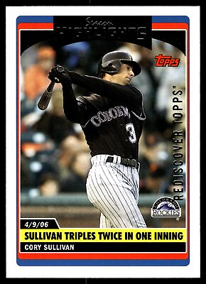 #ad Cory Sullivan Rockies 2006 Topps Update #UH173 2017 Rediscover Gold Buyback $3.99