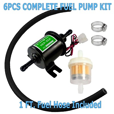 #ad #ad Inline Fuel Pump 12v Electric Transfer Low Pressure Gas Diesel Fuel Pump HEP 02A $9.95