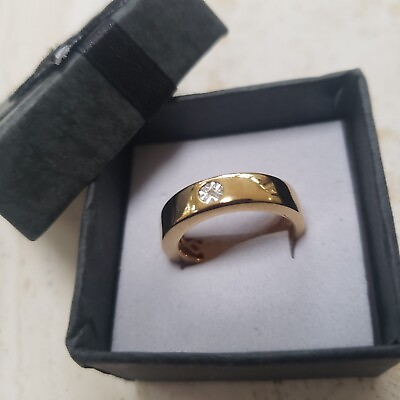 #ad Diamond Band ring size J K 5 0.020 carat natural Diamond GBP 22.75