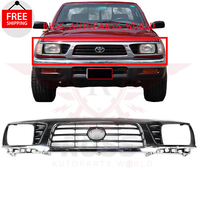 #ad New Front Grille Upper Chrome amp; Black For 1995 96 97 TOYOTA TACOMA 4WD TO1200197 $134.50