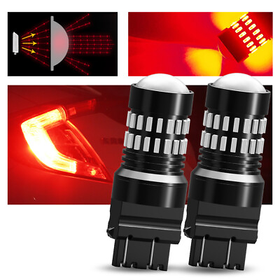 #ad 2X 3156 3157 LED AUXITO Bulb Super RED Brake Tail Light Stop Singal Light LN $13.99