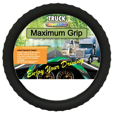 #ad Silicone Semi Truck Steering Wheel Cover Fits 16quot; 17quot; 18quot; 19quot; Maximum Grip $28.13