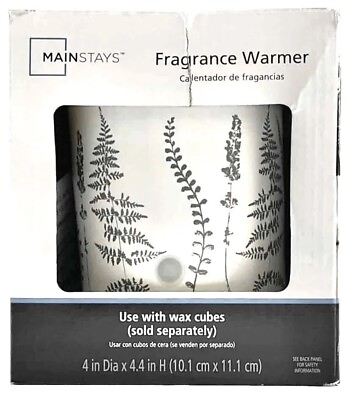 #ad Mainstays Electric Plug In Botanical Ceramic Wax Cubes Melts Fragrance Warmer $16.94
