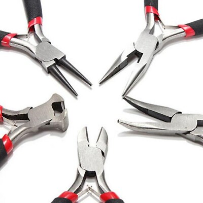 #ad 5Pcs Jewelers Pliers Set Jewelry Making Beading Wire Wrapping Hobby Tools $8.71