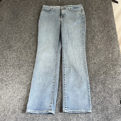 #ad NYDJ jeans women#x27;s 12 denim jeans pants light wash Maryland straight 31 inseam $19.99