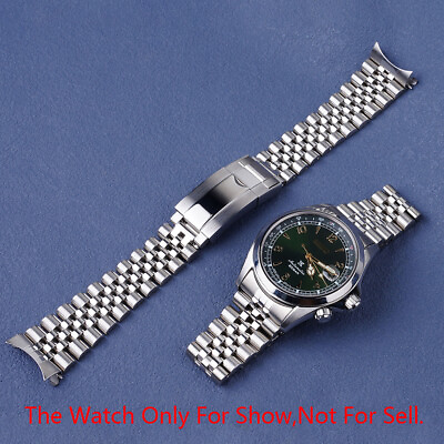 #ad 20mm Hollow Curved WatchBand Jubilee Bracelet For Seiko Prospex Alpinist SPB121 $33.86