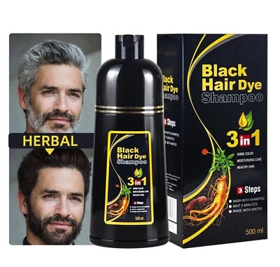 #ad #ad Black Hair Dye Shampoo Instant 3 in 1 Grey Coverage $18.99