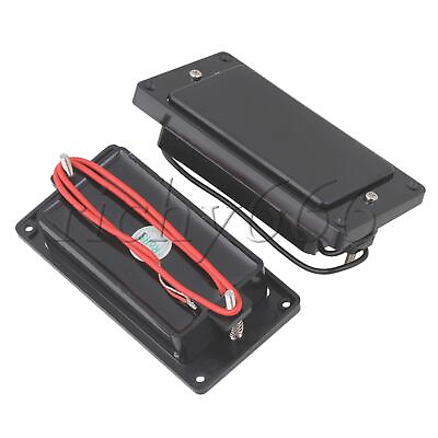 #ad Black Electric Guitar Sealed Double Coil Pickup Set $22.03