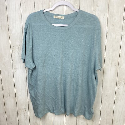 #ad Free People We The Free Blue Moon Oversized Clarity Ringer Tee Top Sz S $19.99