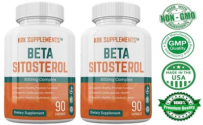 #ad 2 Pack Beta Sitosterol Super Mega Strength for Prostate Phytosterol 800mg $32.99