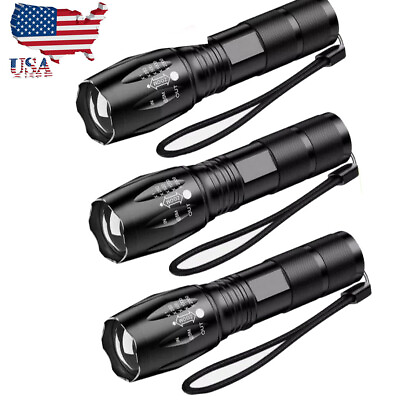#ad 3x Tactical Flashlight Ultrafire High Powered Zoomable AAA Searchlight 5 Modes $7.99
