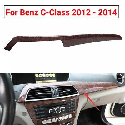 #ad For Benz C Class 2012 2013 2014 Agate Wood Grain Center Console Dash Stirp Trim $35.99
