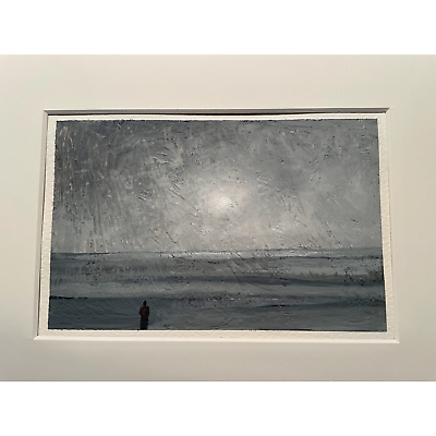 #ad Adam Straus Fine Art Gouache on Paper Seaside FL 1996. Beach Painting $375.00