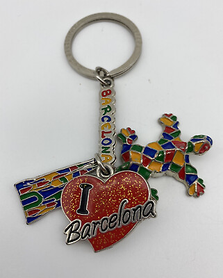 #ad Barcelona Colorful Turtle Keychain Key Ring $12.99