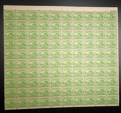 #ad 1933 Century of Progress 1c green Sc 728 full sheet of 100 select quality $64.50