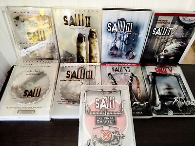 #ad SAW Lot of 10 DVDs I VI Unrated Uncut Director#x27;s Cut Final Chapter Collector Lot $39.99