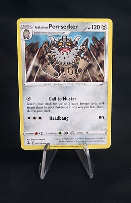 #ad Galarian Perrserker Pokémon Card Fusion Strike Pokemon TCG 181 264 NEW $2.00