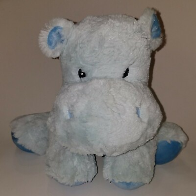 #ad Hippy Blue Hippo Plush Stuffed Animal Toy Russ Baby 11quot; Hippopotamus Lovey $33.96