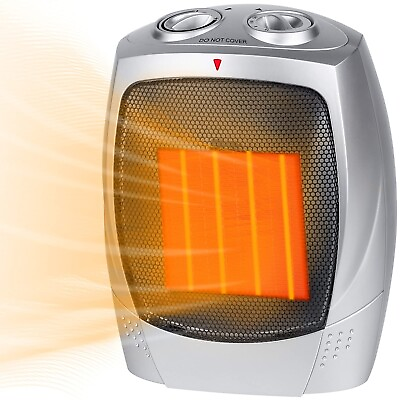 #ad Portable Space Heater Ceramic Electric Heaters 1500W 750W with Adjustable Th... $32.79