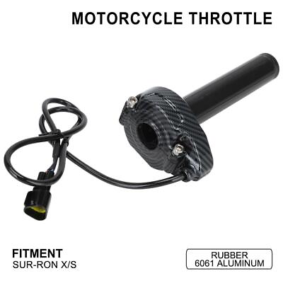 #ad Surron Throttle Turn Grip Motorcycle CNC For Sur Ron X S Carbon Fiber Black $40.99