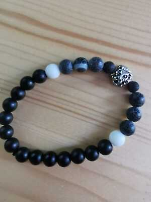 #ad Special Jewelry Handmade Stretch Comfort Bracelet Chakra Beads Lion Symbol Stone $10.00