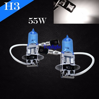 #ad H3 Bright White 5000K 55w 12v Xenon Halogen Headlight 2x Lamp Bulb Fog Light $7.70