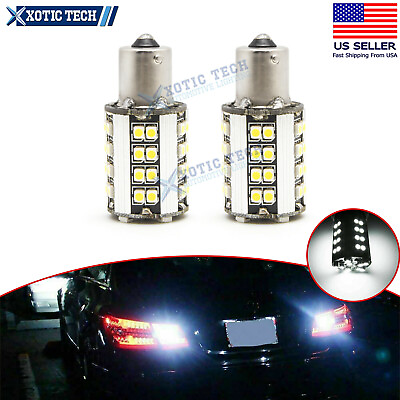 #ad 2x High Power 1156 BA15S 7506 White 50 SMD Parking Reverse Brake LED Bulbs Light $8.99
