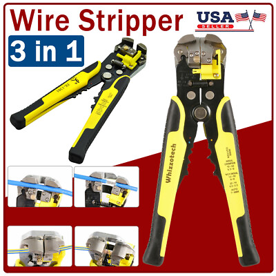 #ad 3 in 1 Professional Insulation Wire Stripper Hand Crimpers Cutter Electric Tool $13.29