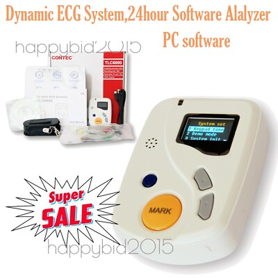#ad TLC6000 Dynamic ECG waveform Holter Monitor 48 hour 12 lead EKG Recorder Analyze $499.00