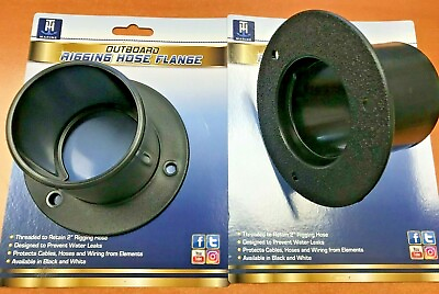 #ad Rigging flange black pair Fits 2quot;ID rigging hose boat fits many outboard engines $39.95