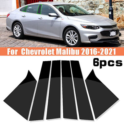 #ad #ad 6pcs Glossy Black Pillar Posts Door Trim Cover For Chevrolet Malibu 2016 2021 $10.99