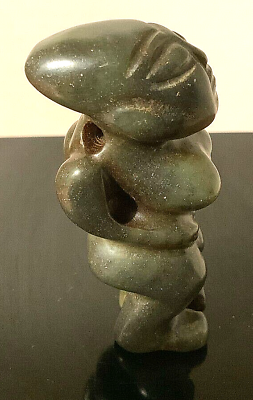 #ad Hongshan Culture Green Jade Carved Fertility Figure 7 cm Tall $229.00