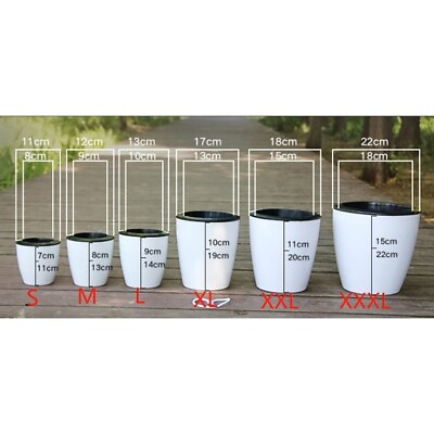 #ad Self watering Plant Flower Pot Automatic Water Absorption Hydroponic Flowerpot $30.14