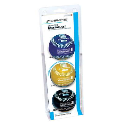#ad Sports Advanced Weighted Training Baseball Set of 3 Balls; 10 11 and 12 oz $24.58