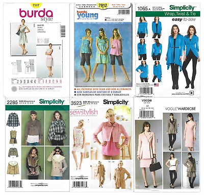 #ad LOT of UNCUT Burda Simplicity amp; Vogue Misses Sewing Patterns Sizes 6 24 $11.99