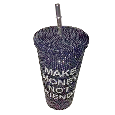 #ad Rhinestone Cup With Straw 304 Stainless Steel Reusable Lid Insulation Tumbler $120.81