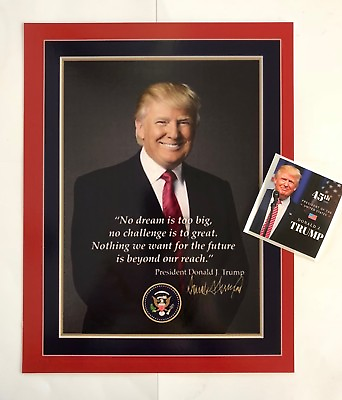 #ad President Donald Trump 8 1 2quot;x11 on Card Stock... Photo Portrait Picture Decal $16.95