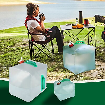 #ad Outdoor Camping Collapsible Water Bag Water Container Large Capacity Lightweight $7.99