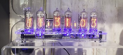 #ad IN 14 Nixie Tube Clock with Date amp; Alarm New and Ready to Plug in $224.00