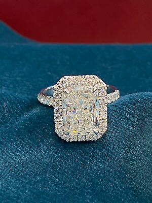 #ad Pave 2.67 Cts GIA Radiant Round Cut Natural Diamonds Engagement Ring In 18K Gold $36505.60
