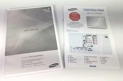#ad Samsung DLP TV User Manual Quick Setup Guide HL61A750A1F HL67A750A1F 750 Series $7.34