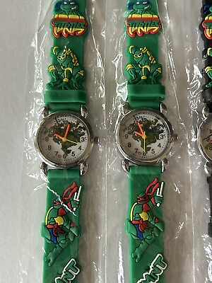 #ad Ninja Turtle Silicone Watch Green Band $11.95